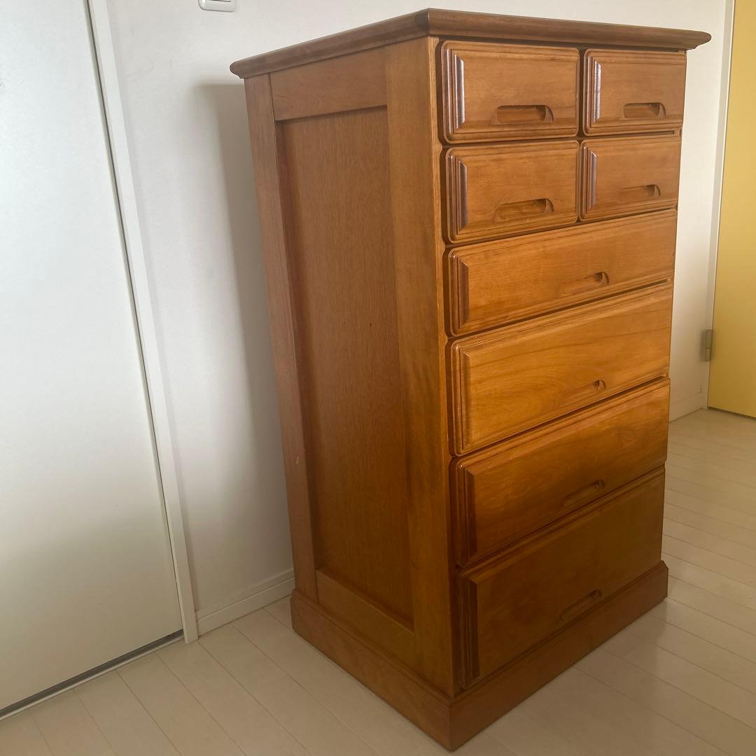 木製6段チェスト