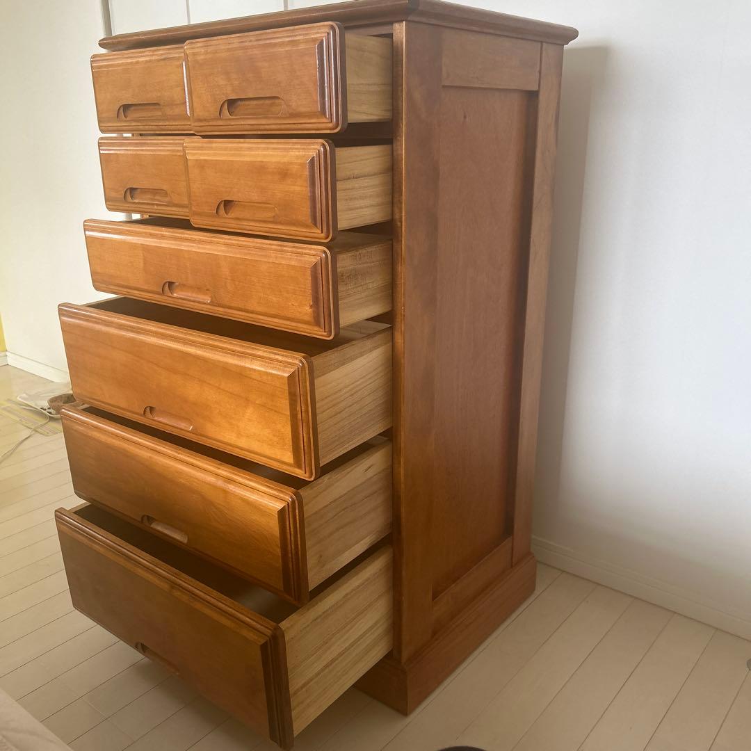 木製6段チェスト