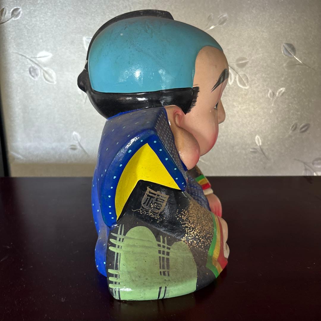 アンティーク【福助人形】 25×27×16cm 陶器