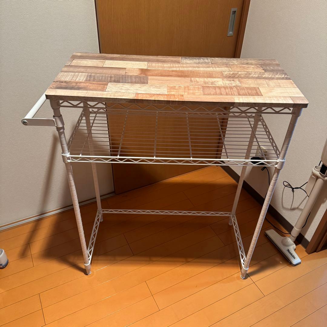 【 キッチンラック 】 ホワイト×ナチュラル