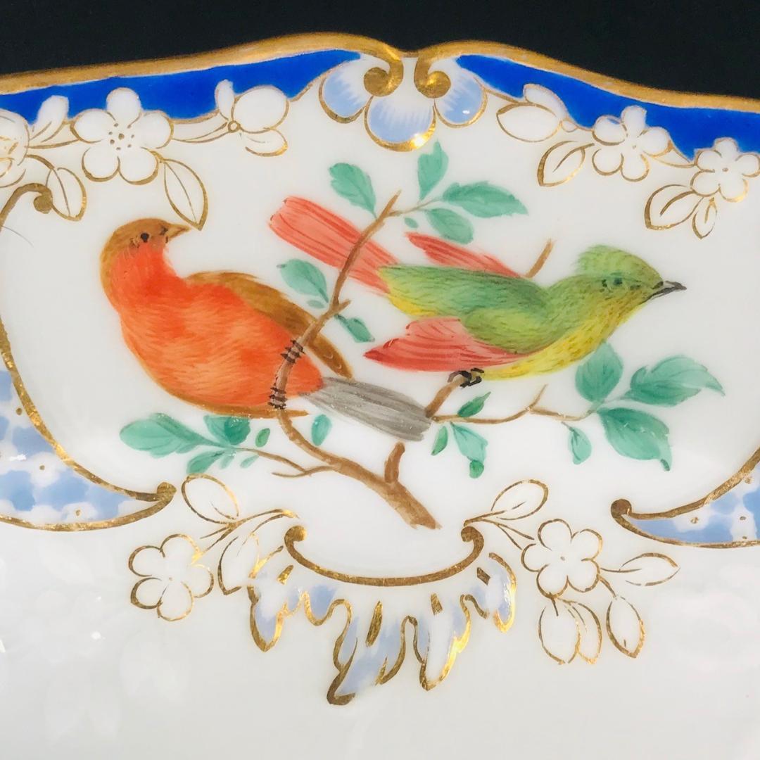 Meissen 古マイセン/※美術館級 1級品 鳥金彩 大皿レリーフ プレート