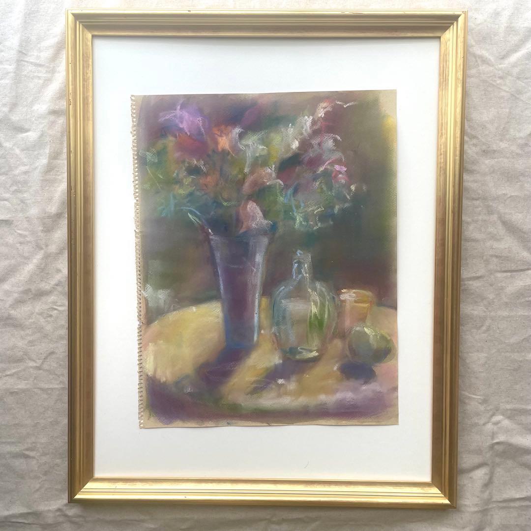 【20年の沈黙・再生の譜】No.26 片想い　パステル画　美術品