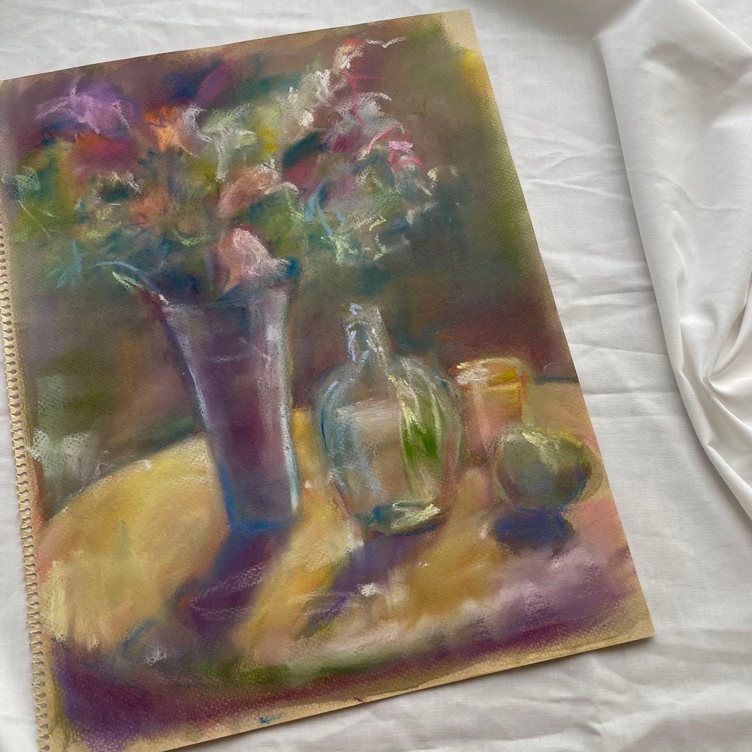 【20年の沈黙・再生の譜】No.26 片想い　パステル画　美術品