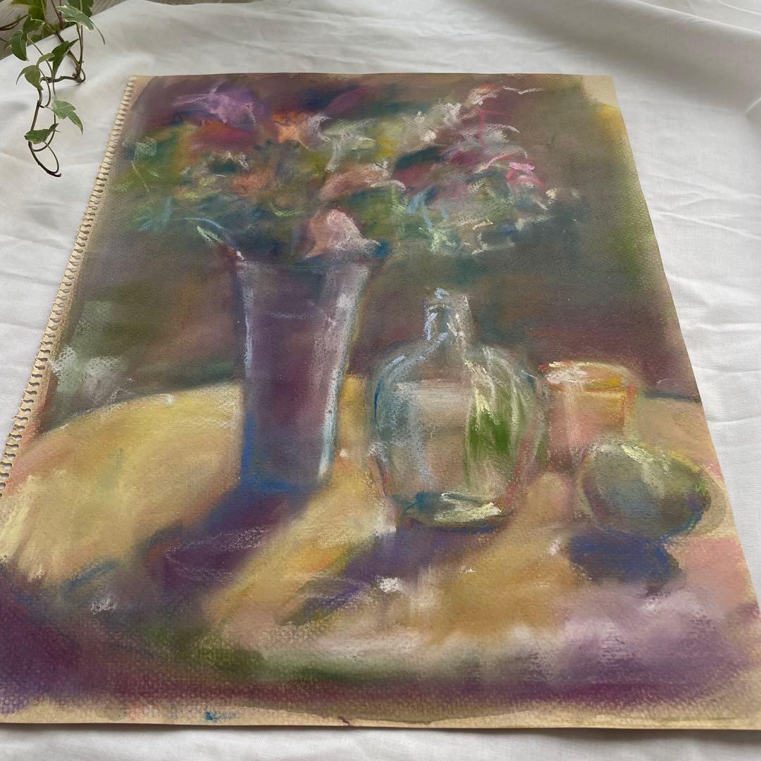 【20年の沈黙・再生の譜】No.26 片想い　パステル画　美術品