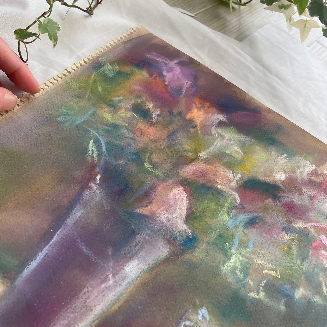 【20年の沈黙・再生の譜】No.26 片想い　パステル画　美術品