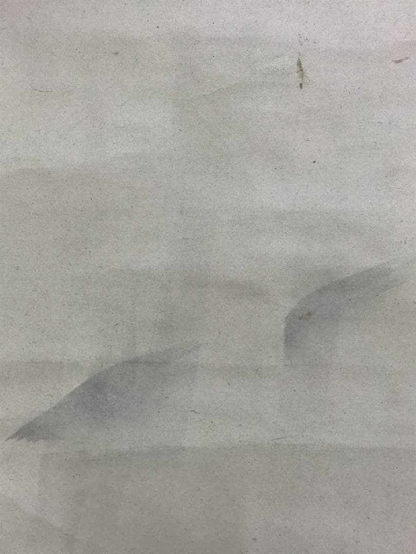 真作/長谷川玉峰/時雨田家図/山水図/5月掛け/掛軸☆宝船☆AE-420