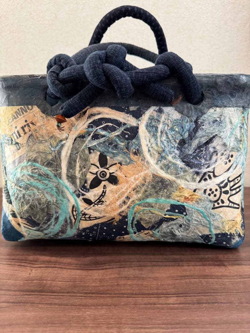 一閑張りバッグ ハンドメイド かごバッグ