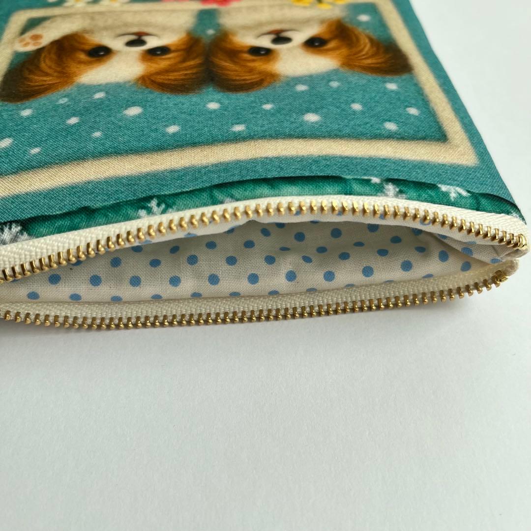 ハンドメイド　パピヨン　ポーチ