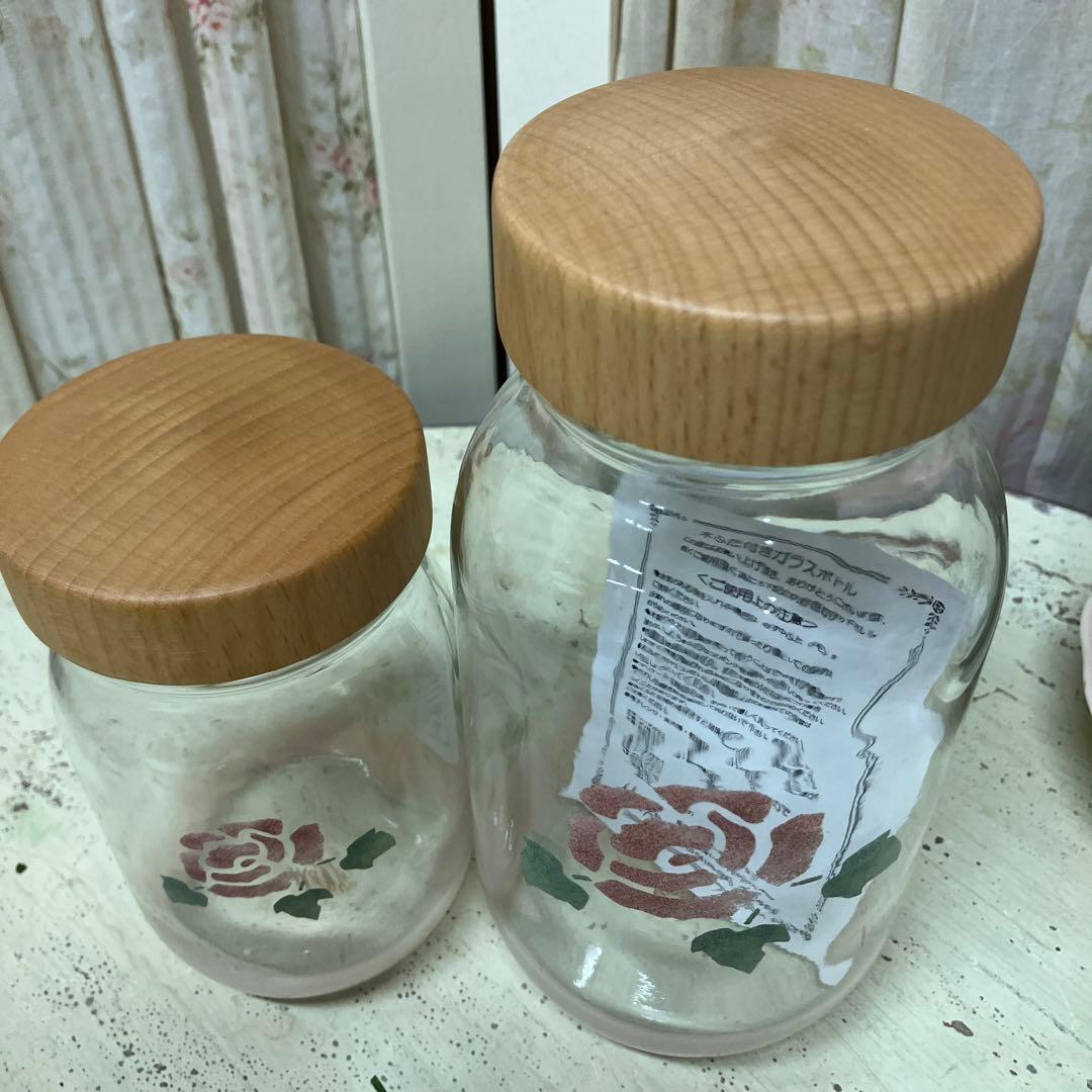 マニーローズ　木ぶたガラスボトル　L&M ２本セット