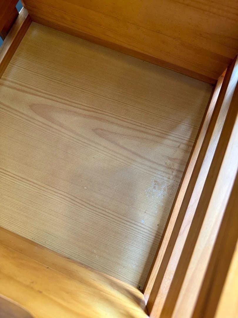 昭和レトロ キャスター付きワゴン タイル天板 3段チェスト キッチンワゴン 木製