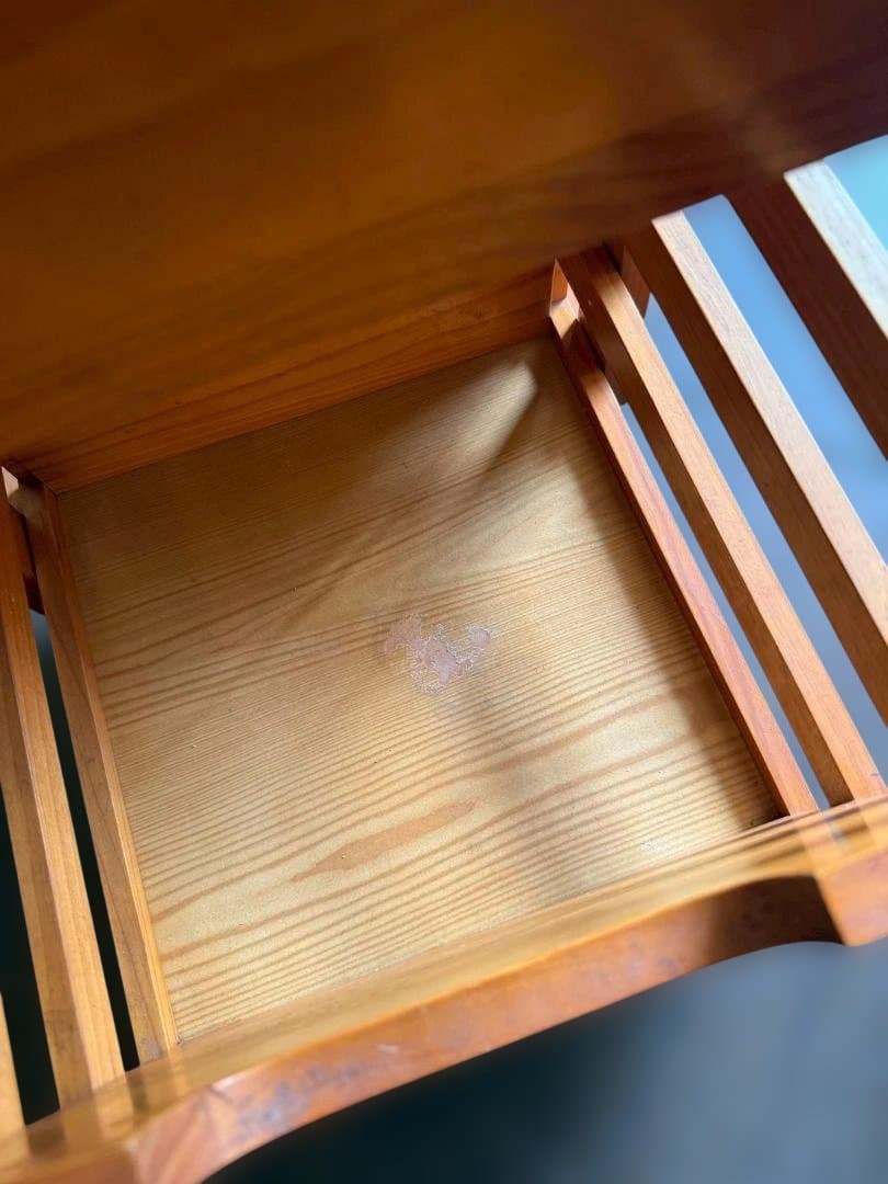 昭和レトロ キャスター付きワゴン タイル天板 3段チェスト キッチンワゴン 木製