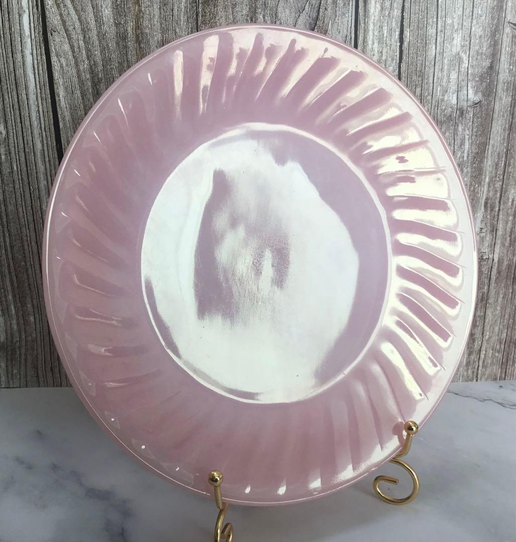 【ファイヤーキング】ピンクスワール ディナープレート2枚セット 23cm