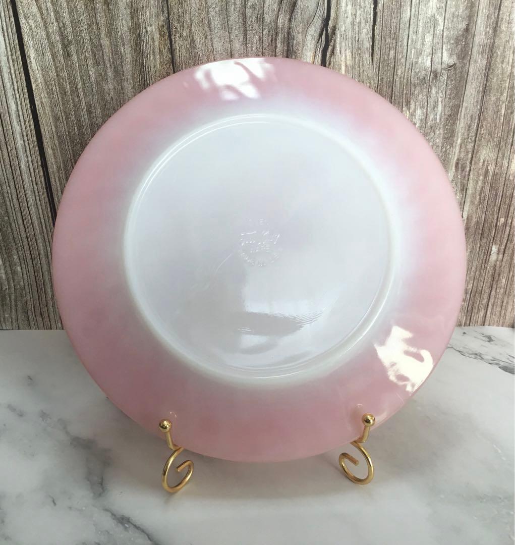 【ファイヤーキング】ピンクスワール ディナープレート2枚セット 23cm