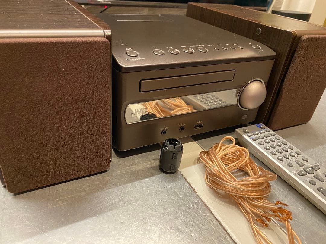 JVC CDデッキ コンポセット リモコン付き