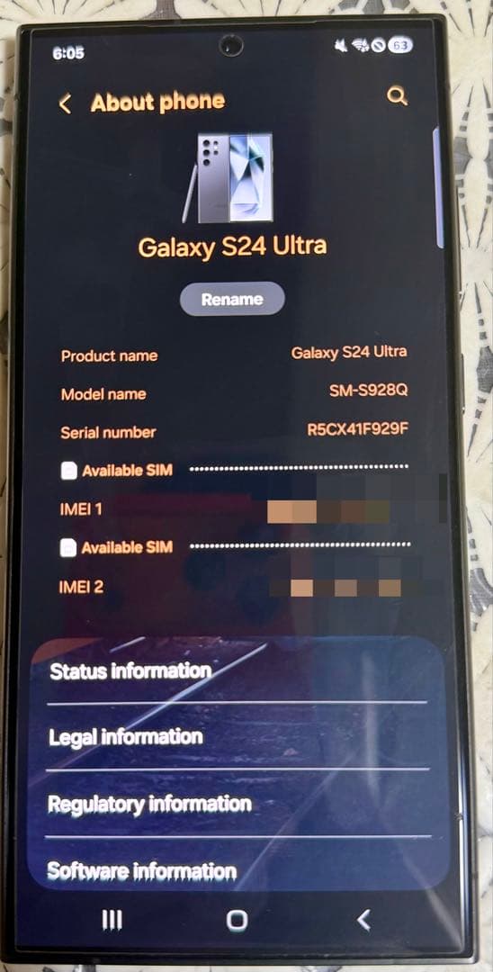 【フオン】【SIMフリー]Galaxy S24 Ultra512GB