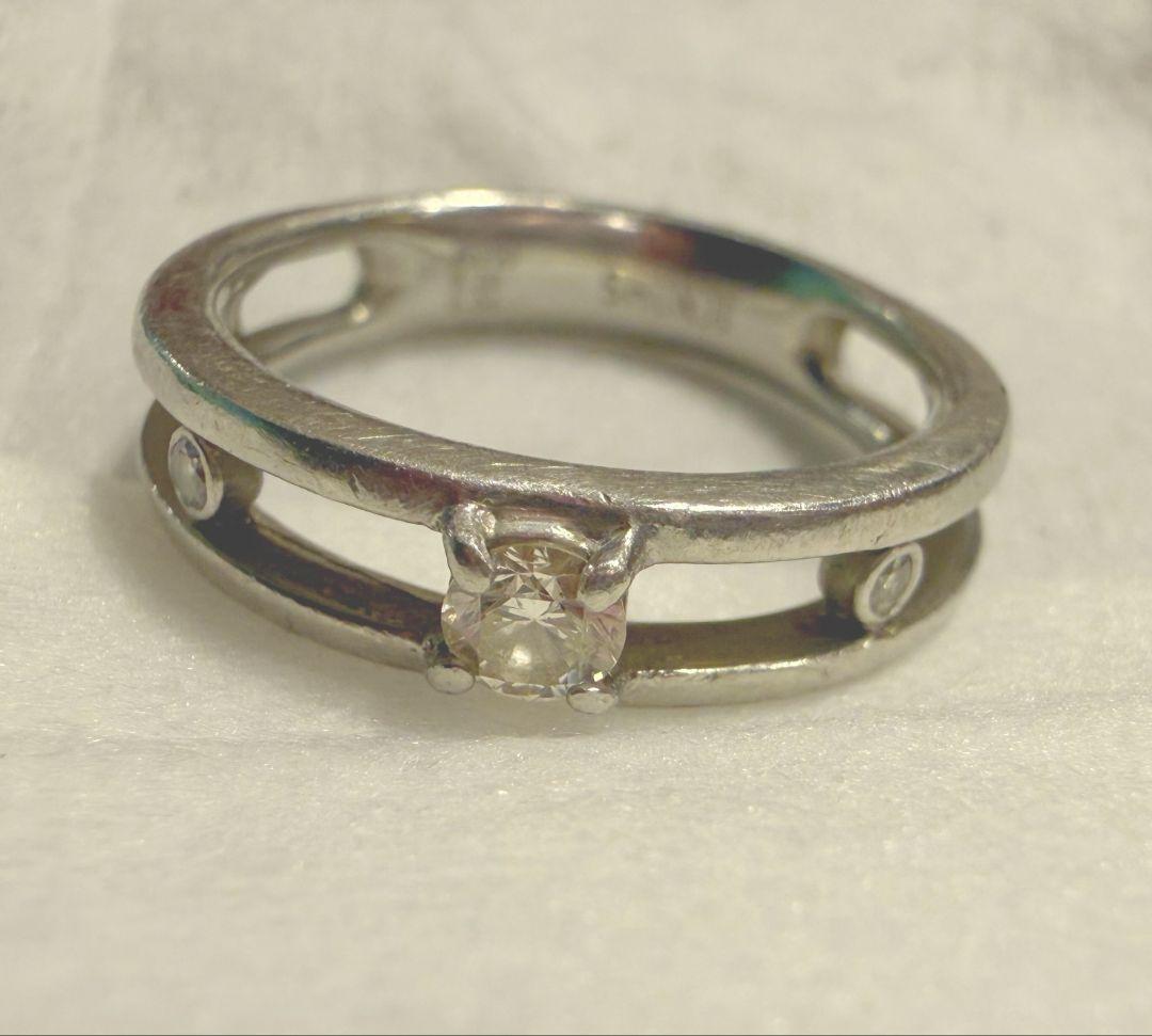 指輪(プラチナ・イエローダイヤモンド・刻印あり・リング)