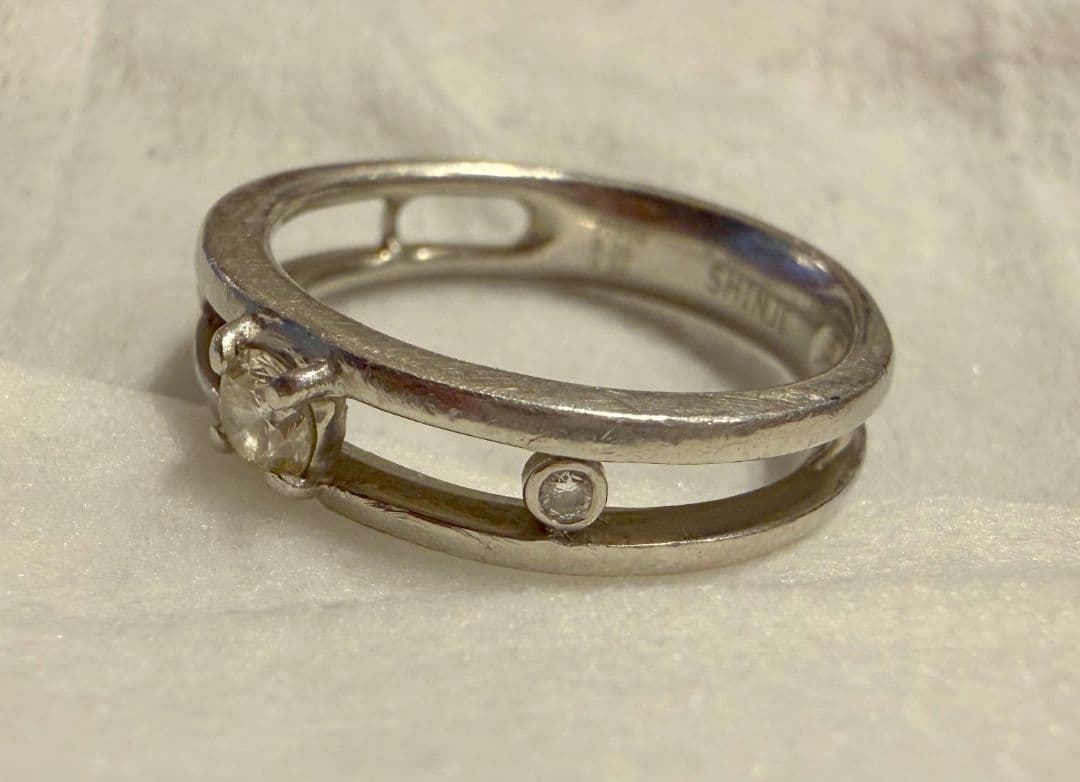 指輪(プラチナ・イエローダイヤモンド・刻印あり・リング)