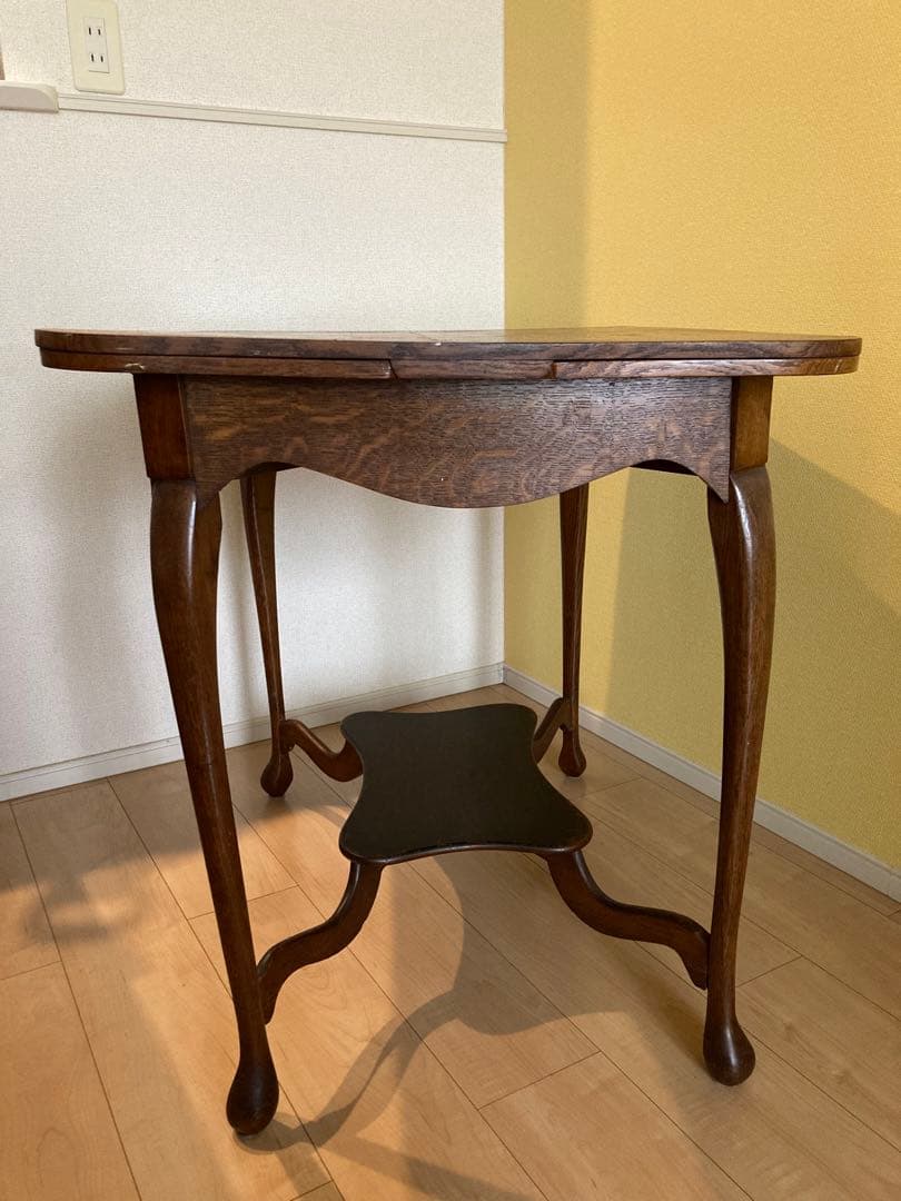 イギリスアンティーク　猫脚エクステンションテーブル