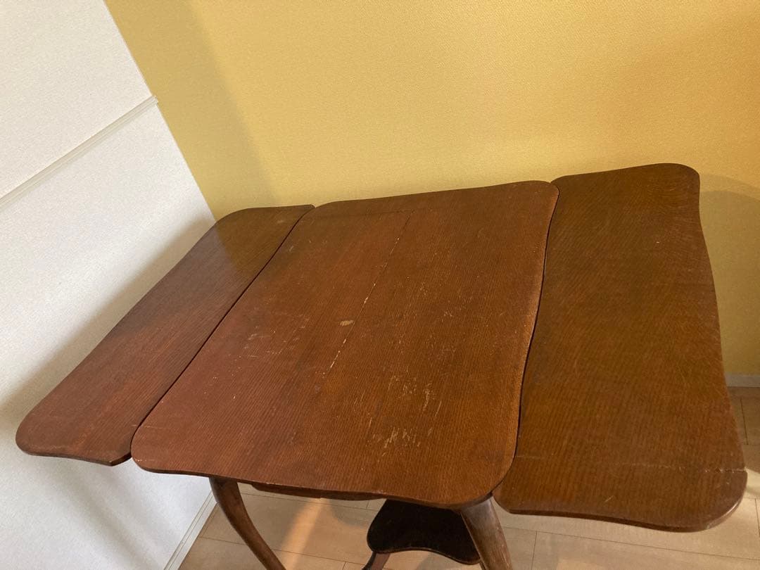 イギリスアンティーク　猫脚エクステンションテーブル