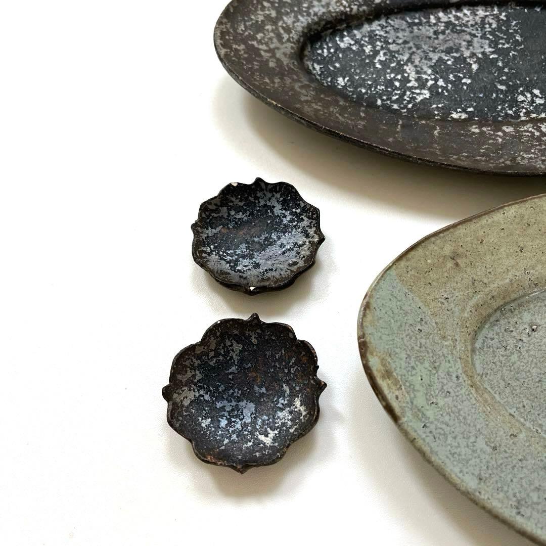 ★陶芸家・希少★オーバル皿と箸置きのセット