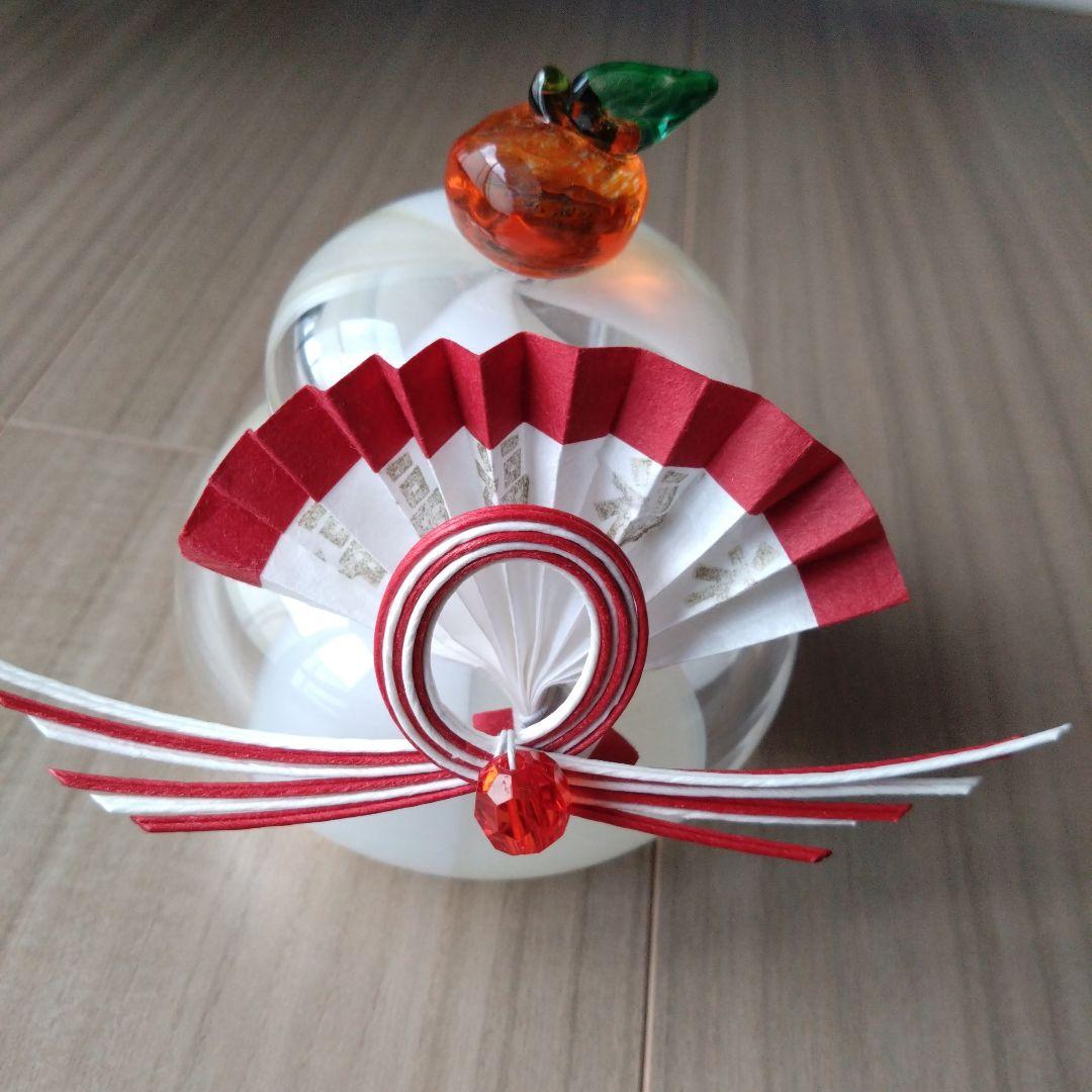 最終価格！　田中恒子 TSUNE　鏡餅　ガラス　お正月　正月飾り　ガラス鏡餅