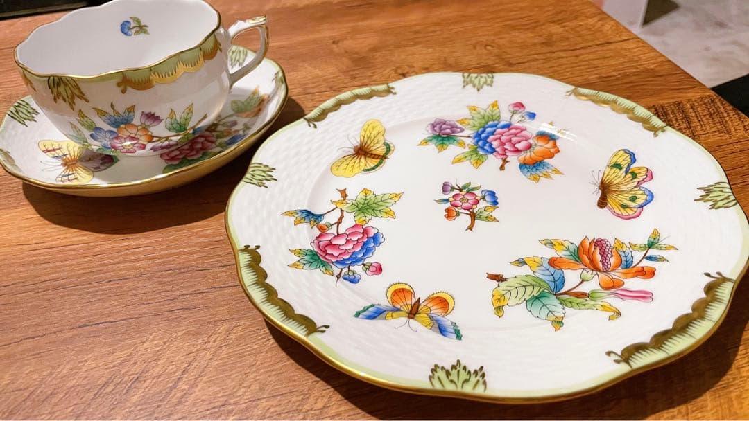 ヘレンド　ヴィクトリア　ブーケ　トリオ