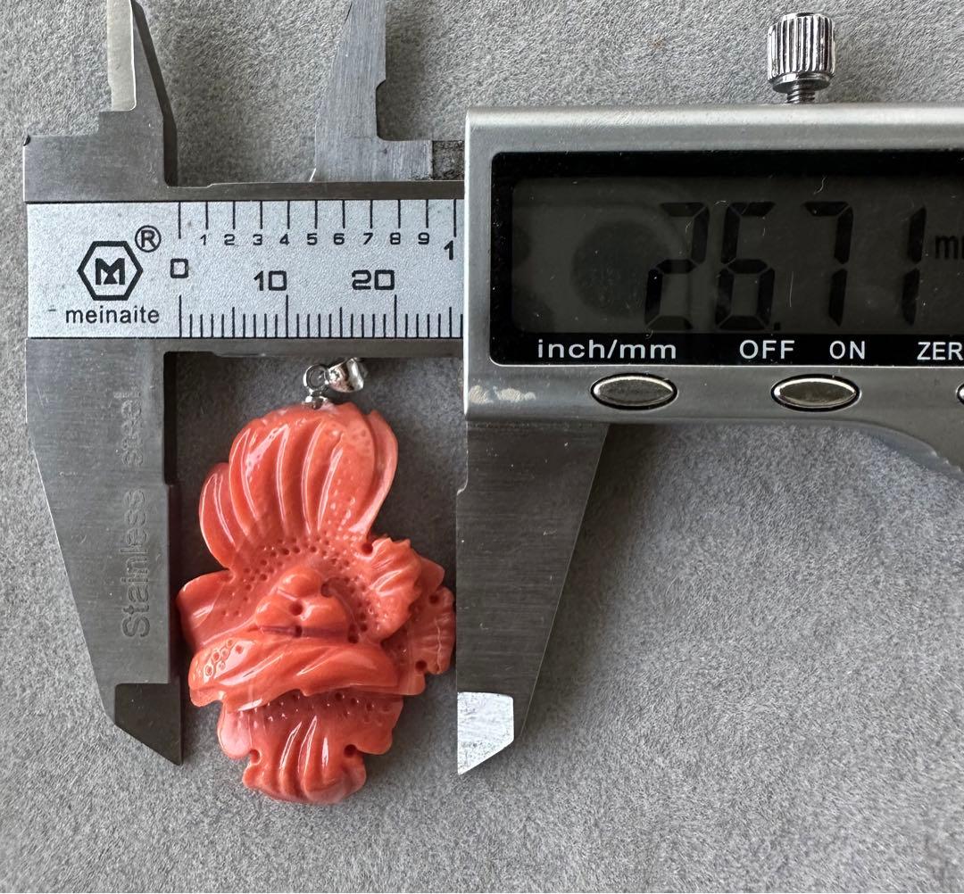 珊瑚　サンゴ　ペンダントトップ　天然ルース　アクセサリー