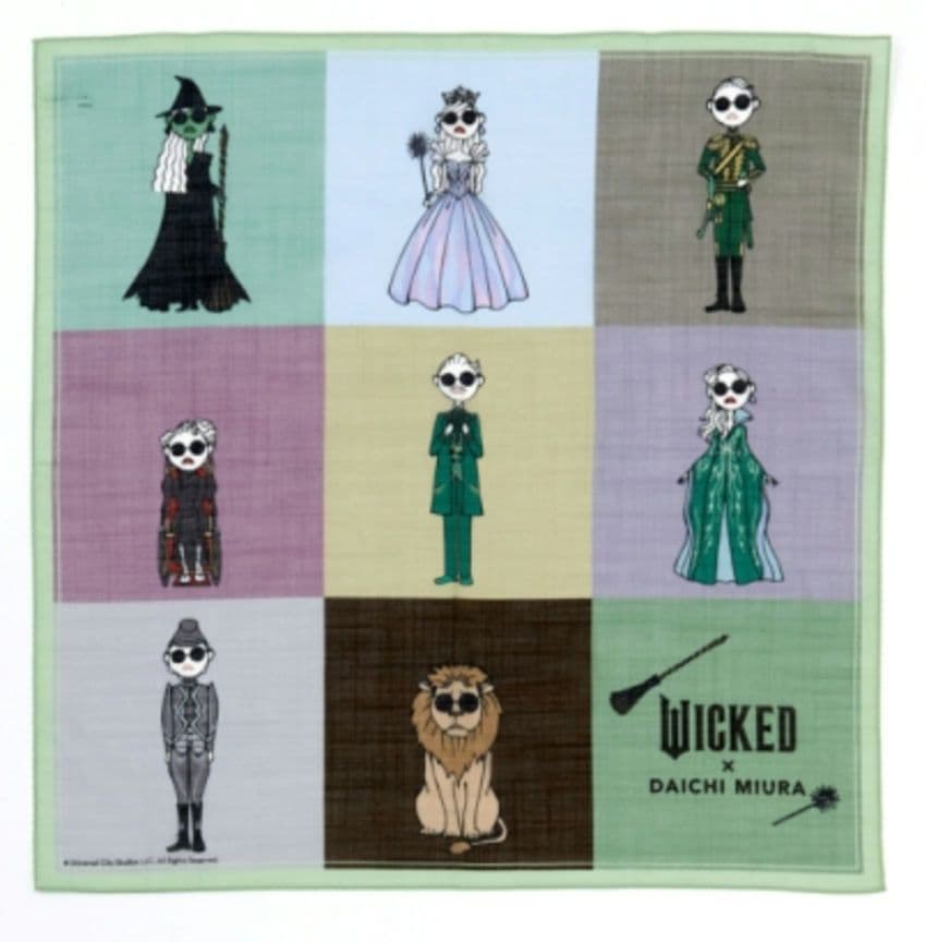 ウィキッド 阪急限定 ハンカチ DAICHI MIURA　キャラクター集合