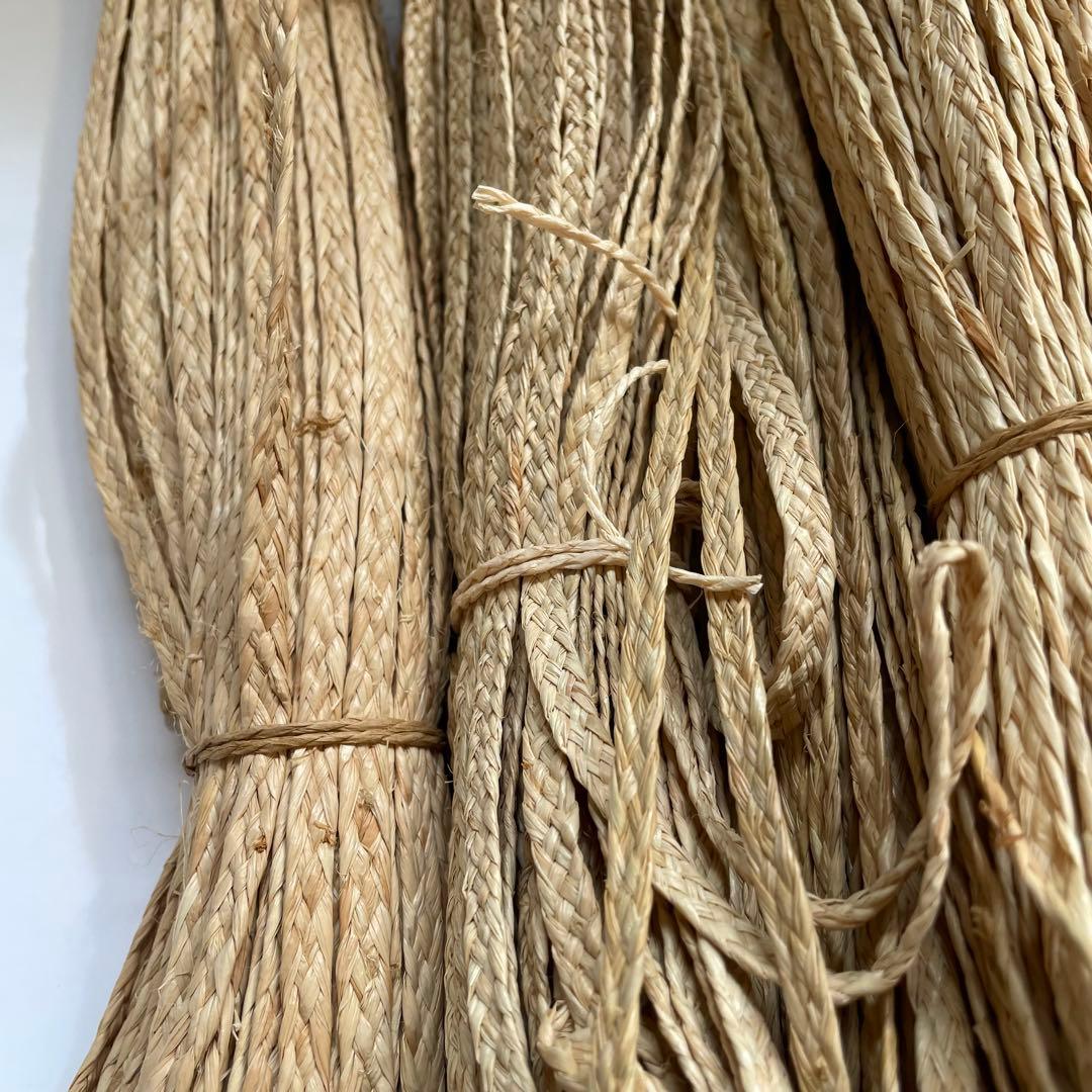 帽子材料　手編みラフィアブレード5-6mm幅×10反