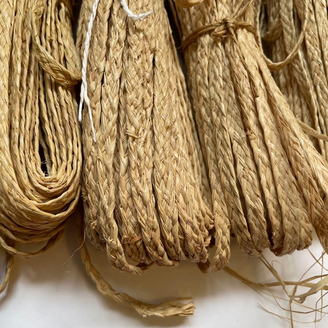帽子材料　手編みラフィアブレード5-6mm幅×10反
