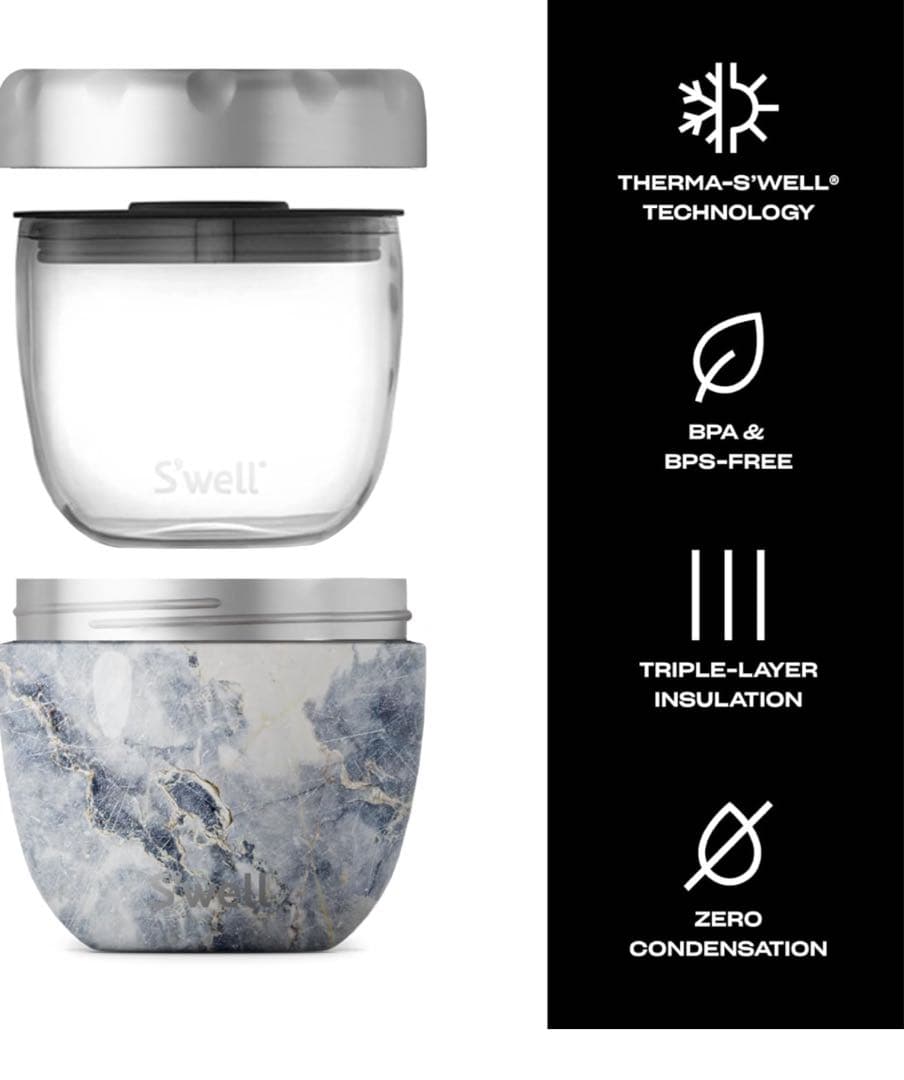 正規新品S'well Eats ステンレススチール製フードボウル 22オンス