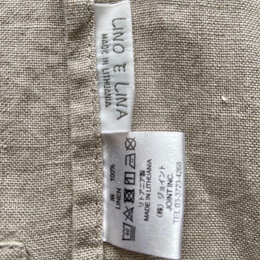 LINO E LINA リネン フルエプロン ミラ 【フラックス/レッド】