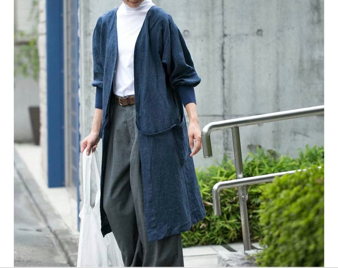 羽織にもなる2WAYリネンかっぽう着　北欧暮らしの道具店／fog linen