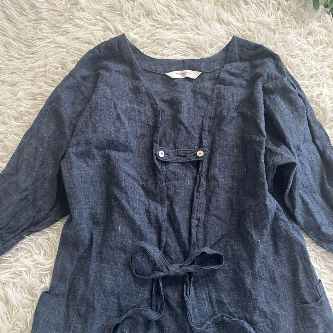 羽織にもなる2WAYリネンかっぽう着　北欧暮らしの道具店／fog linen