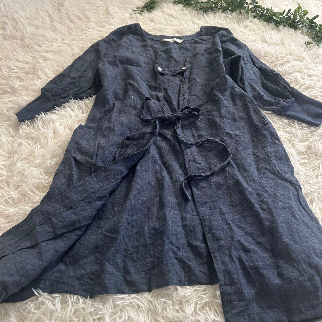 羽織にもなる2WAYリネンかっぽう着　北欧暮らしの道具店／fog linen