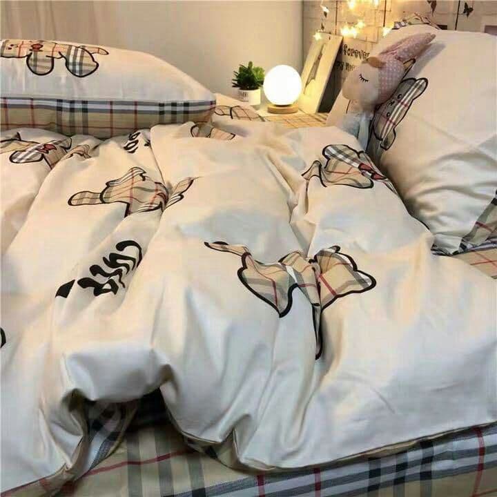 ?縞柄くまちゃん?可愛いベッド寝具3点、4点セット☆6