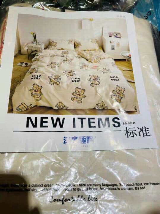 ?縞柄くまちゃん?可愛いベッド寝具3点、4点セット☆6
