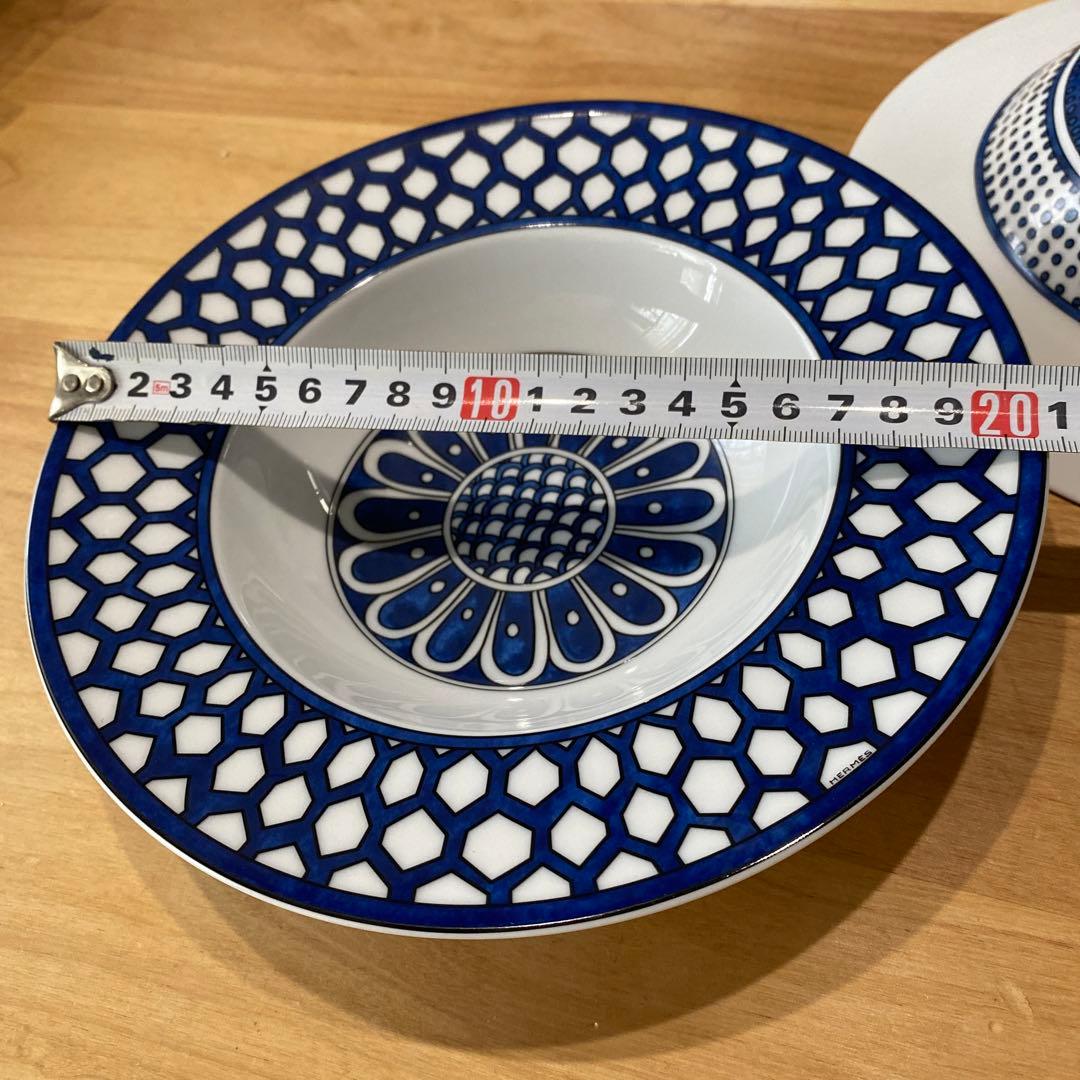 ブルーダイユール　エルメス　スープ　サラダ　ボウル　深皿　21センチ