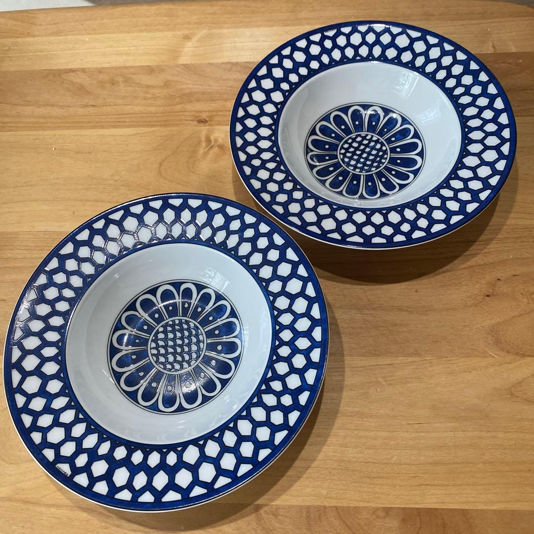 ブルーダイユール　エルメス　スープ　サラダ　ボウル　深皿　21センチ