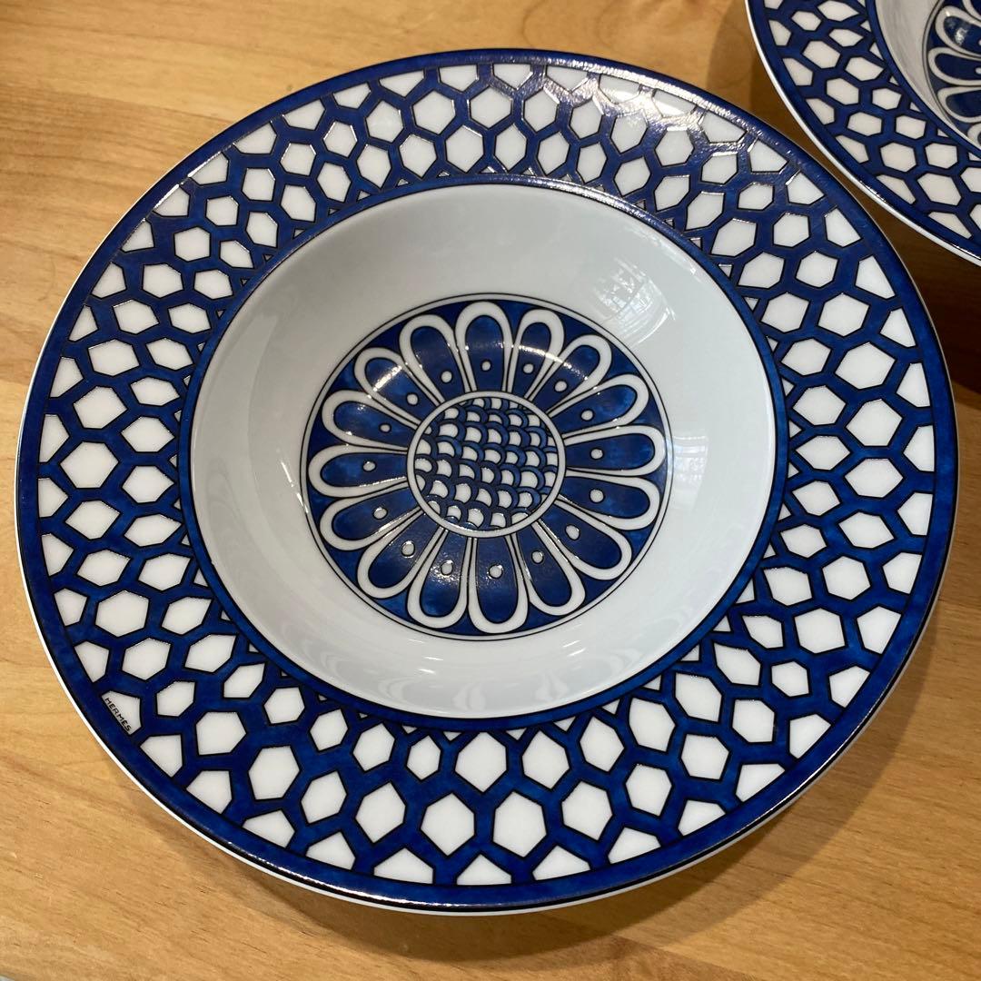 ブルーダイユール　エルメス　スープ　サラダ　ボウル　深皿　21センチ