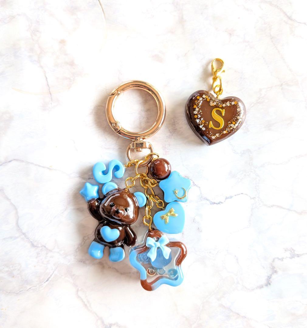 しょぴ　チョコくまさんキーホルダー　アイスアニマルキーホルダー