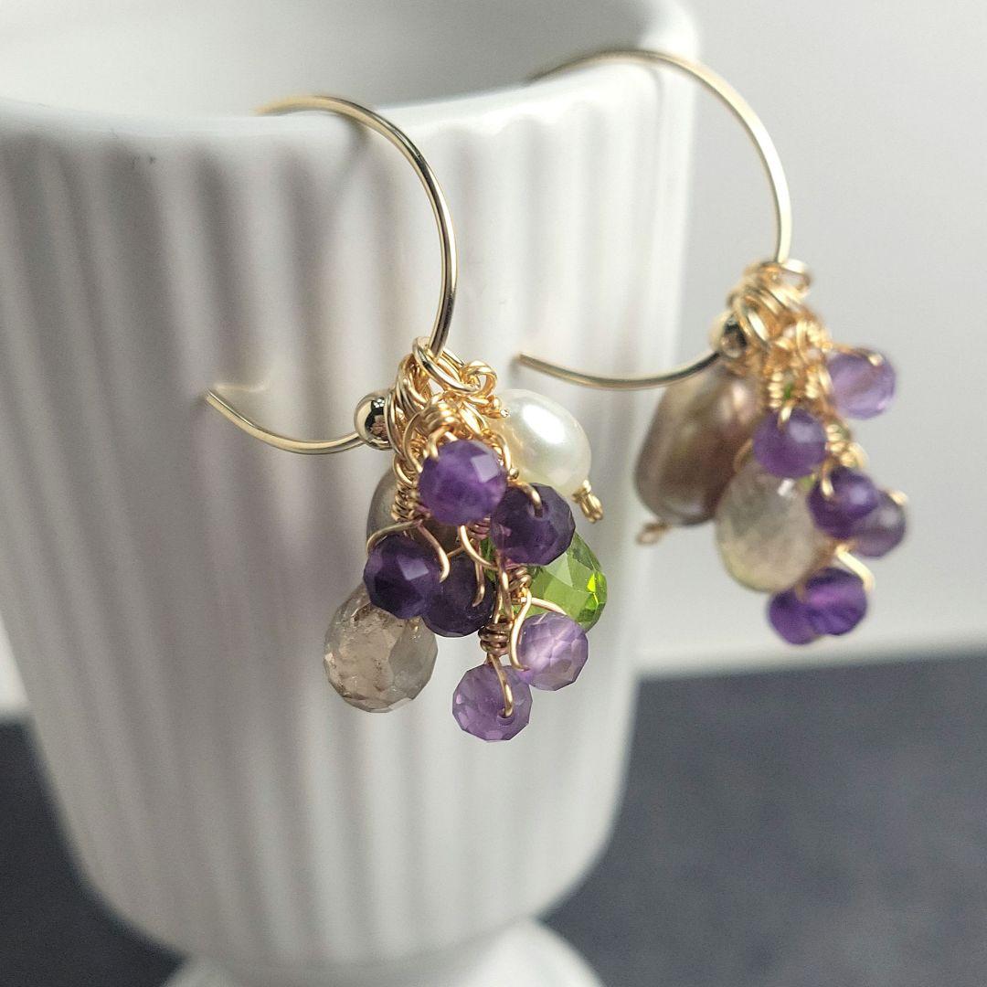 確認用 14kgf ☆オリジナルフープと天然石のチャームセット