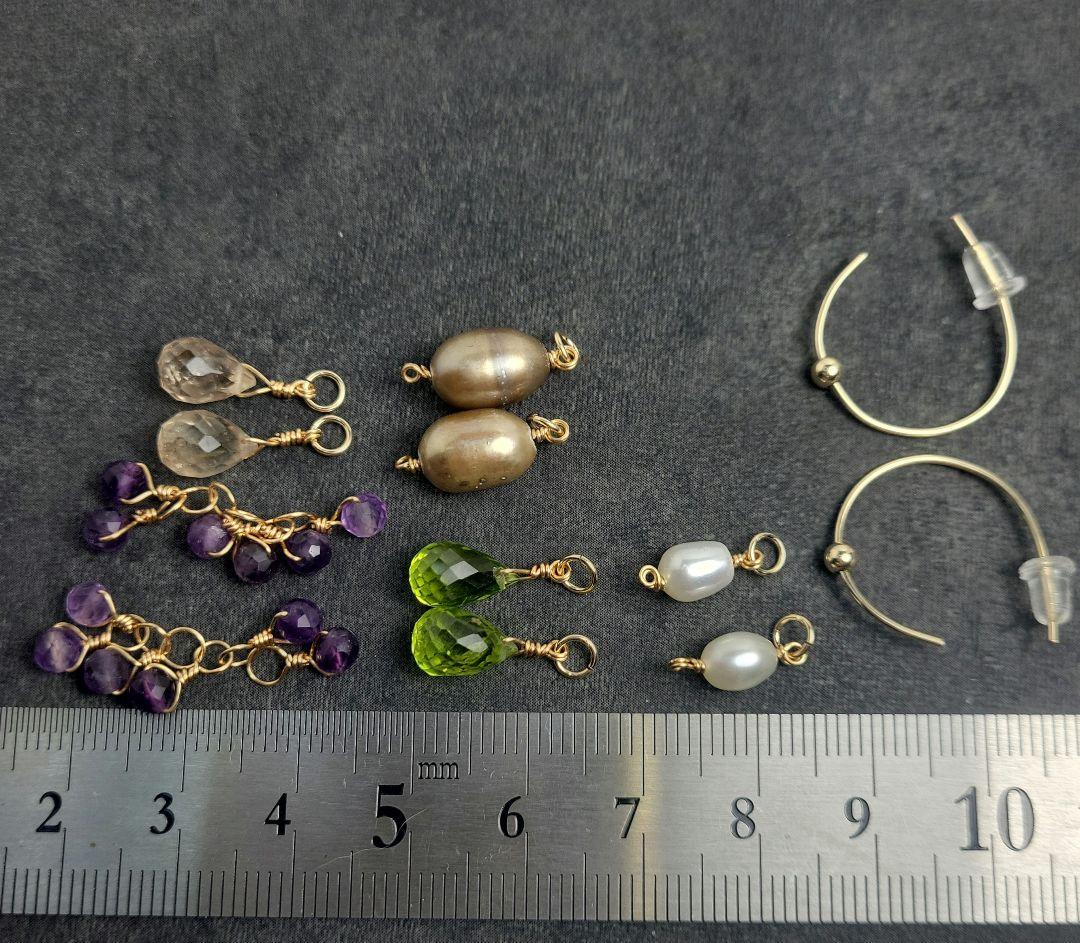 確認用 14kgf ☆オリジナルフープと天然石のチャームセット