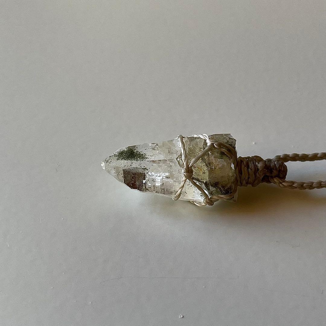 ヒマラヤ水晶 ガネッシュヒマール ＊ マクラメペンダント ネックレス 42