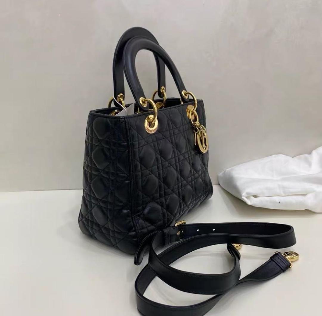 黒いレザーキルティングバッグ~~断捨離