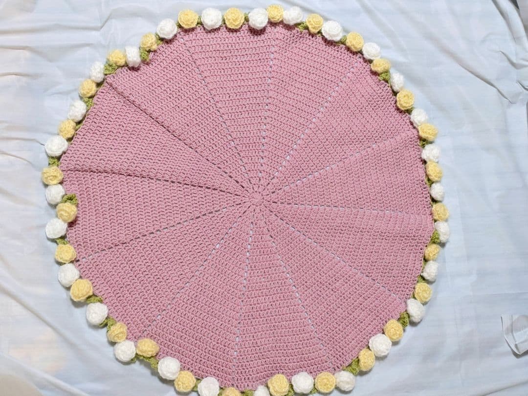 バラの花束ブランケット☆ハンドメイド☆