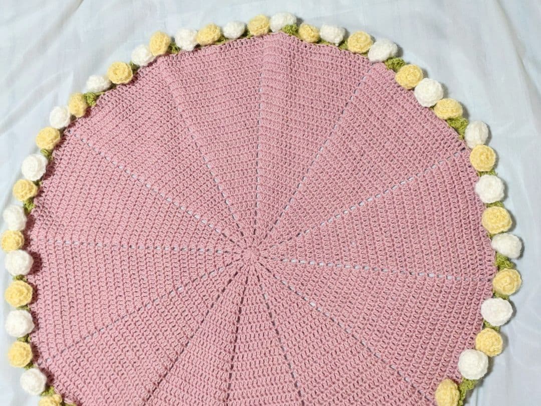 バラの花束ブランケット☆ハンドメイド☆