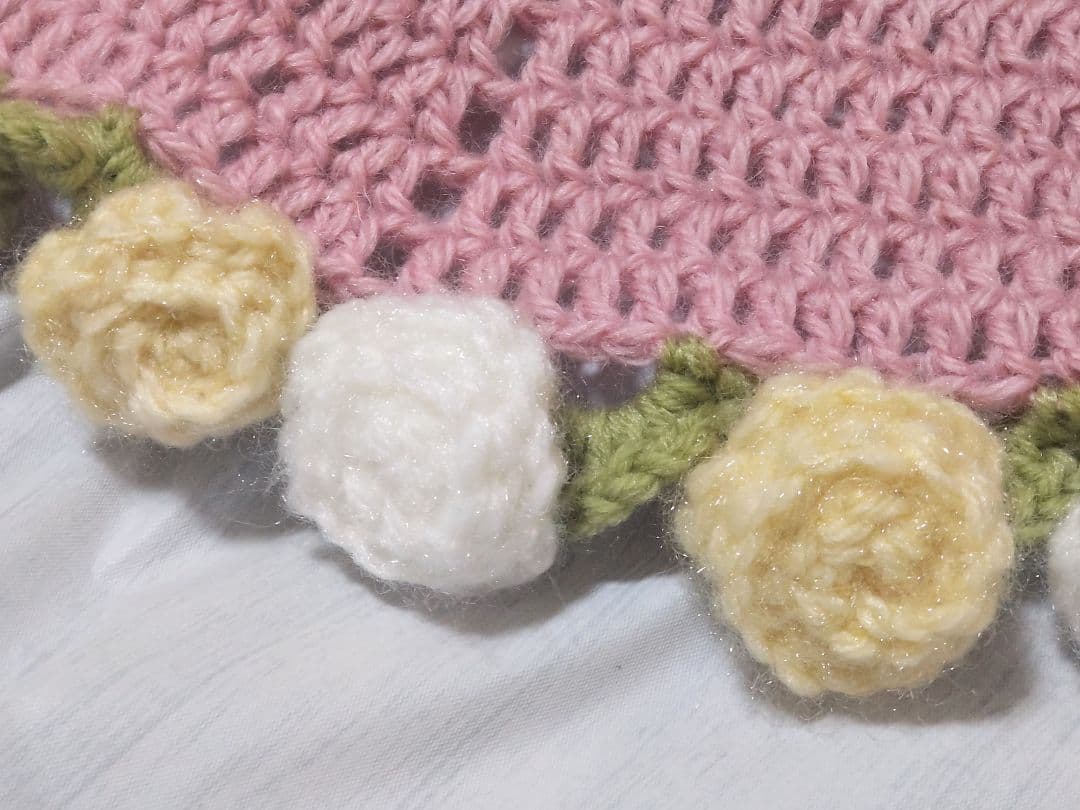 バラの花束ブランケット☆ハンドメイド☆