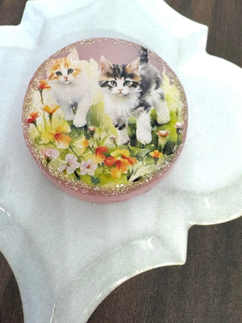 レジンヘアゴム☆No.483 ねこ