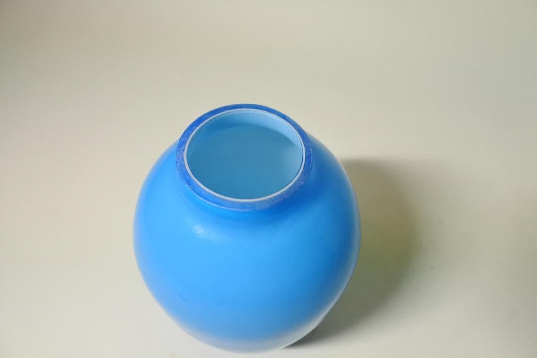 昭和ガラス　２重構造　花瓶　壺　オブジェ　ヴィンテージ　レトロ